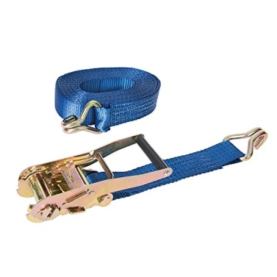 Image of Silverline Ratchet Tie Down Strap J Hook 8m x 50mm Rated 1700kg Capacity 3400kg