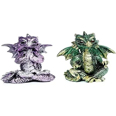 Image of Puckator Elements Yoga Peace Dragon Home Decoration Ornaments Resin Accessories Living Room Fantasy Gifts For Men
