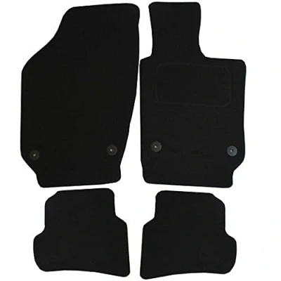 Image of JVL Fully Tailored Car Mat Set with 4 Clips Black