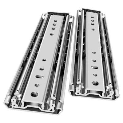 Image of AOLISHENG Heavy Duty Drawer Runners 220kg Load Capacity Slides Ball Bearing, Full Extension Without Lock, 500 600 700 800 900 1000 1100 1200 1300 1400 1500mm Side Mount 1 Pair