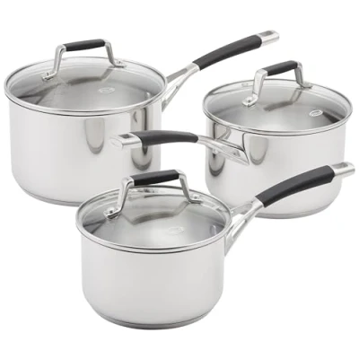 Image of Stellar 5000 Induction Flow 3 Piece Saucepan Set