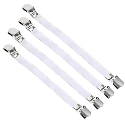Image of TRIXES 4 x Ironing Board Cover Clips (Extra Large/ Extra Large) Fasteners to Keep Flat and Secure White