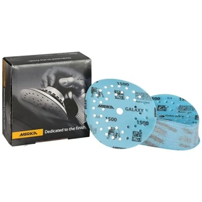 Image of Mirka Galaxy Epoxy Sandpaper 125 mm Hook &amp; loop Grit 1500 for Sanding Resin, Wood, Epoxy, Rivertable / 50 Pcs Discs