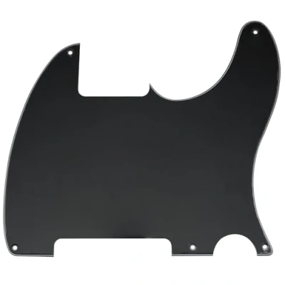 Image of Musiclily 5 Hole Tele Pickguard Blank for Fender USA/Mexican Telecaster Esquire Guitar, 3Ply Black