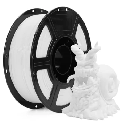 Image of FLASHFORGE Rapid PLA Matte Filament 1.75mm, High Flow Speedy 3D Printer Filament, Max 500m/s Speed Printing, Easy to Remove Support &amp; Non Glossy Appearance (White)