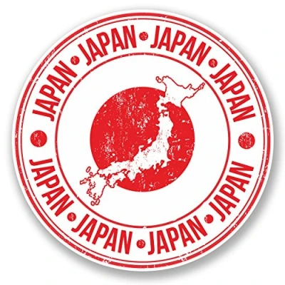 Image of 2 x Japan Japanese Travel Luggage Tokyo Sticker Map Flag iPad Laptop Decal #5516 (10cm 10cm)