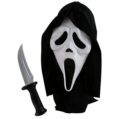 Image of Fun World Costumes Ghost Face with Knife Mask Accessory (Costume)