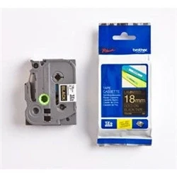 Image of Brother TZe 344 Standard adhesive gold on black Roll (1.8 cm x 8 m) 1 cassette(s) laminated tape for PT D600, P Touch 1880, D450, D800, E550, E800, P900, P950, EDGE P750