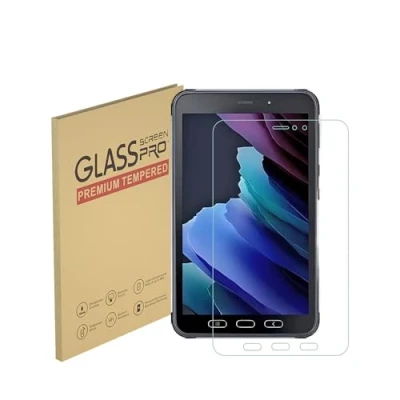 Image of HYGMOCC Screen Protector for Samsung Galaxy Tab Active 3(T570 T575 T577) Tempered Glass Film, 9H Hardness,Anti Scratch,Case Friendly,Bubble Free (1 pcs)