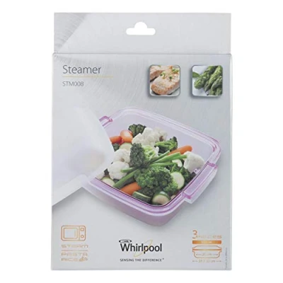 Image of Whirlpool STM008 Microwave Accessories/Steamer Tray for (Sq)/Steamer Microwave/Size 24 cm x 20