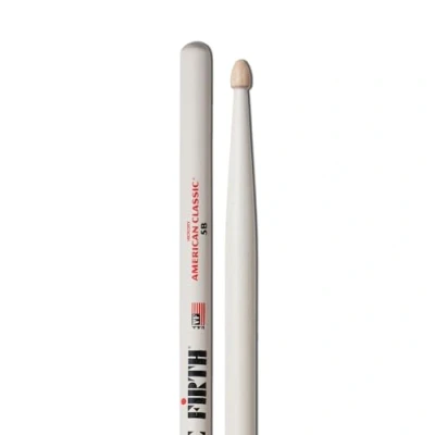 Image of Vic FIrth American Classic® Drumsticks 5BW Hickory Wood Tip White