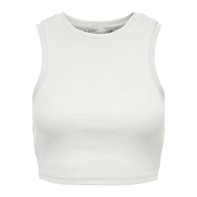 Image of ONLY Women&#039;s Onlvilma S/L Cropped Tank Top JRS Noos, Cloud Dancer, M