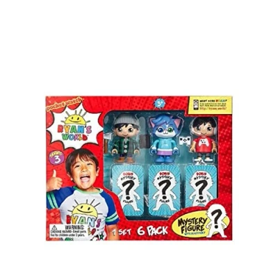 Image of Ryan&#039;s World 6 Pack Collectible Mystery Figure Set, Multi Colour