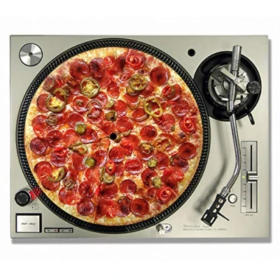 Image of Pizza Vinyl DJ Turntable Slipmats/slipmat/slip mats 12&quot; or 7&quot; (12&quot;)