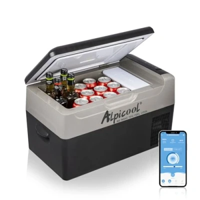 Image of Alpicool G22 Car Fridge 22 Litre Mini 12/24v Refrigerator Portable Camping Freezer Truck Electric Cool Box for Campervan RV Boat Travel Picnic, 20℃ to 20 ℃/Low Consumption
