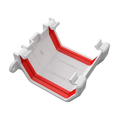 Image of Square White Gutter Union Joint, Freeflow 114mm Rain Water Systems