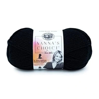 Image of Lion Brand Yarn Company 1 Piece Vanna&#039;s Choice Yarn, Black