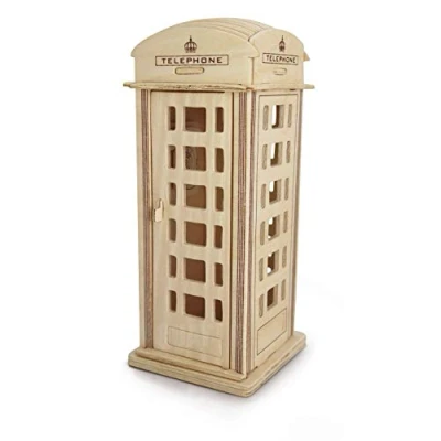 Image of Quay Phone Box Woodcraft Construction Kit FSC