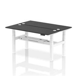 Image of Air B2B 1600x600mm Height Adjustable 2P Bench Desk CP Black/White