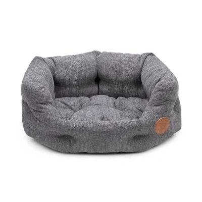 Image of Petface Slate Grey High Oval Dog Bed, Small