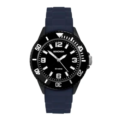 Image of Sekonda Men&#039;s Analog Japanese Quartz Watch with Silicone Strap 30188