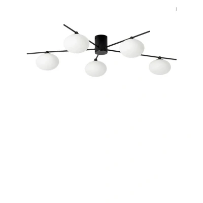 Image of Lindby Valisa ceiling light, black, 5 bulb