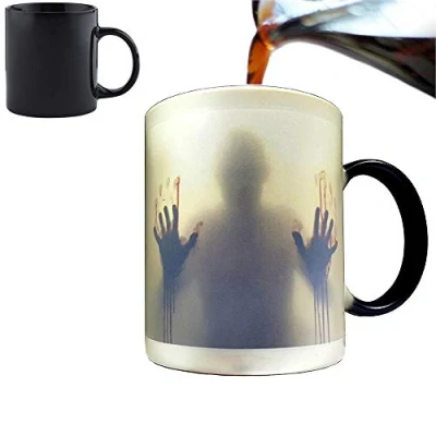 Image of Orama MUG1051 Custom The Walking Dead Coffee Tea Milk Hot Cold Heat Sensitive Color Changing Ceramic Cup, Cups, Black, 12.5 cm