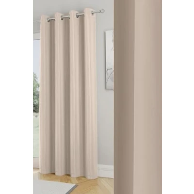 Image of Enhanced Living Nightfall Plain Supersoft Natural Thermal Blockout Single Eyelet Door Curtain 66 x 84 inch (168 214cm) Energy Saving &amp; Noise Reducing for Room Bedroom