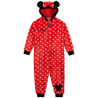 Image of Disney Girls Minnie Mouse Onesie Red Age 4 to 5 Years