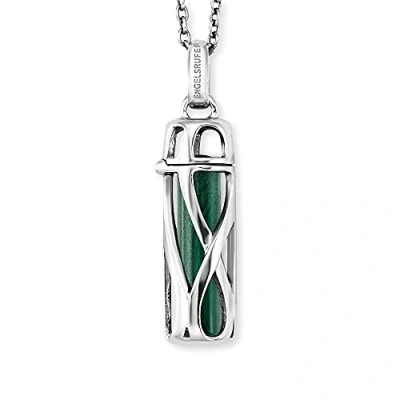 Image of Angel Whisperer Silver Healing Malachite Small Pendant Necklace
