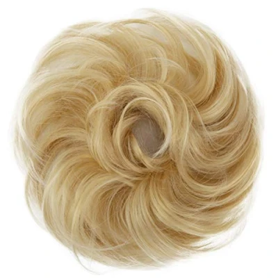 Image of CAISHA Synthetic Fiber Hairpiece Scrunchie Scrunchy Updo Slightly Wavy Blond Mix G28B