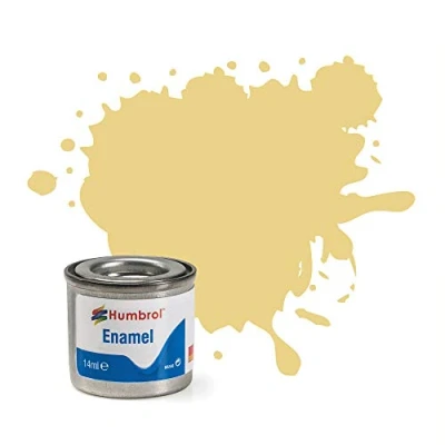 Image of Humbrol Model Paint AA1136 No 103 Cream Matt Tinlet 1 (14ml), Enamel Paints for Models, Plastic, Metal, Wood, Glass, Ceramics and More, Touch Up Hobby Tin Craft Kits