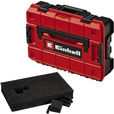 Image of Einhell E Case S F System for Universal Storage of Tools, 44 x 32 13 cm External Dimensions, Max. 25 kg Load, Splashproof, Stackable, Includes Grid Foam