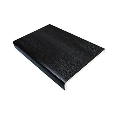Image of 200mm Black Ash UPVC Window Board/Cill Cover 1.25m Long 9mm Thick Plastic Sill Capping