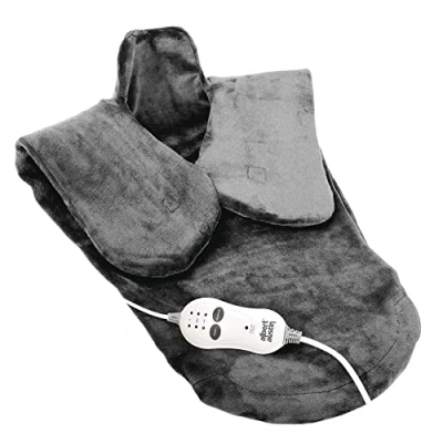 Image of ASAB Electric Heat Wrap Back Warmer Neck and Shoulder Massaging Pad 3 Settings Auto Shut Off Machine Washable Pain Relief Men Women Elderly