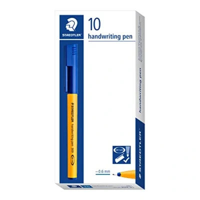 Image of STAEDTLER 309 3 Handwriting Pen In Box Of 10 Blue