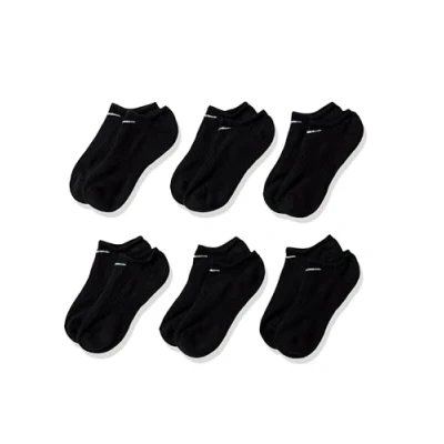Image of NIKE Men&#039;s U Nk Everyday Cush Ns 6Pr 132 Socks, Black/White, XL