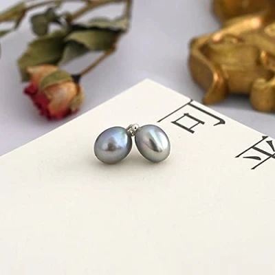 Image of LOKILOKI Multi Natural Freshwater Pearl Earrings 925 Sterling Silver Handmade Simple Jewelry For Women