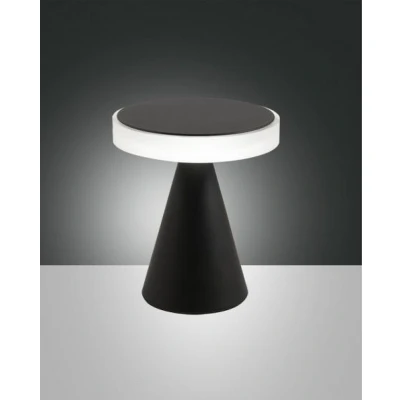 Image of Neutra Integrated LED Table Lamp Black Glass