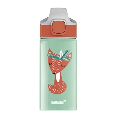 Image of SIGG Aluminium Kids Water Bottle Miracle Peaceful With Straw Leakproof Lightweight BPA Free Climate Neutral Certified School &amp; Sports Light Green 0.4L