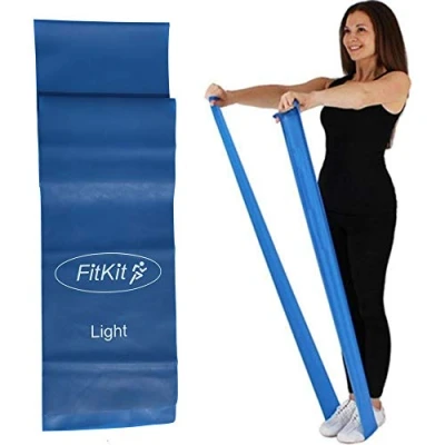 Image of FitKit Resistance Exercise Band 2M Light Pilates, Yoga, Rehab, Stretching, Strength Training
