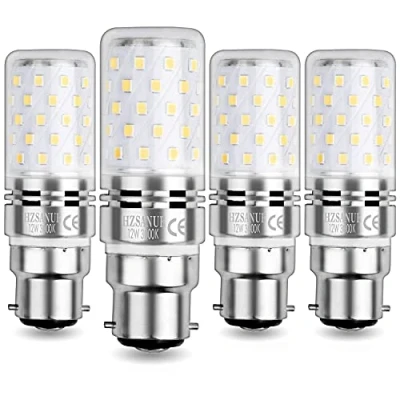 Image of HZSANUE B22 LED Corn Bulbs 12W, 3000K Warm White, 1350LM, Bayonet Cap Light Bulbs,100W Incandescent Equivalent,Pack of 4
