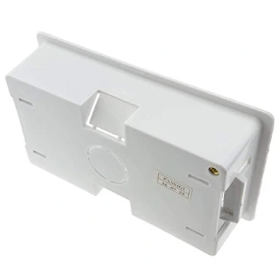 Image of Dry Lining Pattress Back Box Double 2 Gang White Wall Flush Mount Socket