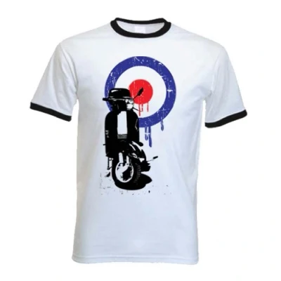 Image of Mod Target Scooter T Shirt (XL, White)