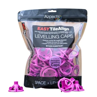 Image of EASYTileAlign Pack of 50x Leveling Caps for Tile System. Great Professional and Home Use, Reusable Aligning Flooring Spacers Tool Patio Slabs Tiles