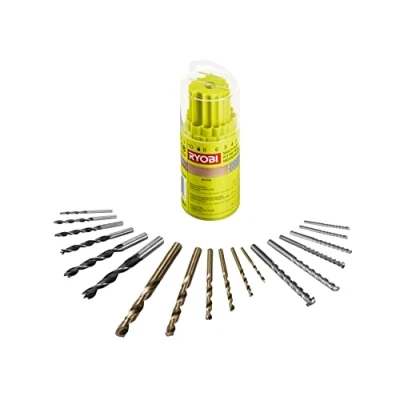 Image of Ryobi RAK18DMIX Mixed Drill Bit Set (18 Piece)