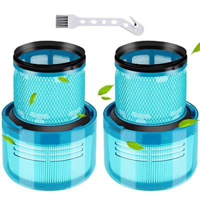 Image of Rebirthcare 2 pack v15 detect filter for dy.son v11 sv14 sv17 sv22 absolute complete animal extra pro torque drive vacuum cleaner replacement part, replace no. dy 970013 02
