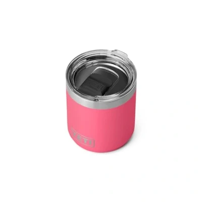 Image of YETI Rambler, Vacuum Insulated Stainless Steel Stackable Lowball 2.0 with MagSlider Lid, Tropical Pink, 10oz (296ml)