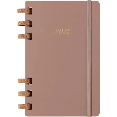 Image of Moleskine Weekly &amp; Monthly Planner, Spiral 12 Month 2025, Hard Cover and Elastic Closure, Crush Almond Color, Large Format 15x21 cm