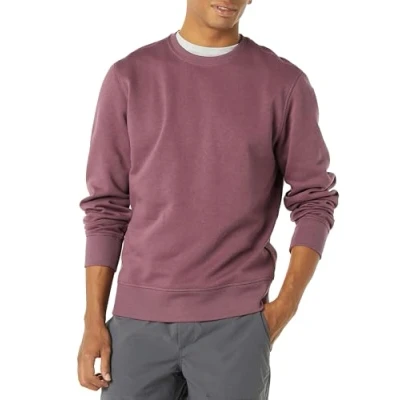Image of Amazon Essentials Men&#039;s Fleece Crew Neck Sweatshirt (Available in Big &amp; Tall), Purple, XS